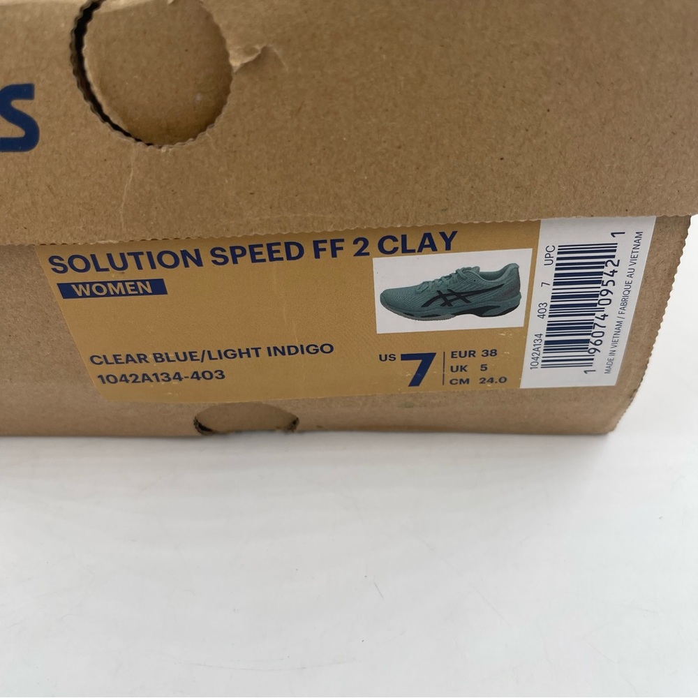 NIB! ASICS Women’s Solution Speed FF 2 Clay Blue Tennis Pickleball Shoe - Size 7 - Picture 8 of 12